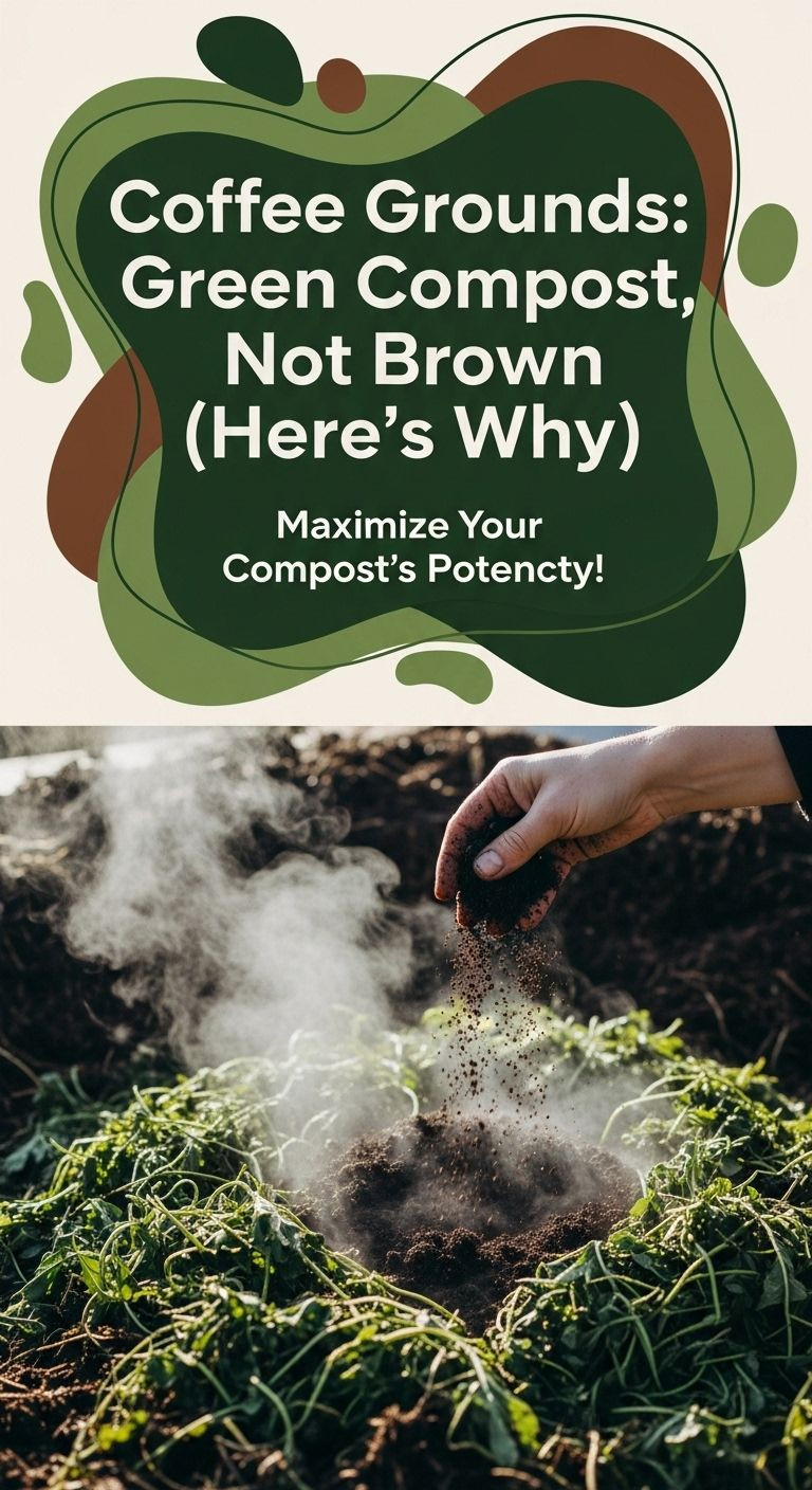 are coffee grounds green or brown in compost