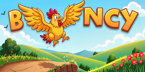 Create a vibrant and whimsical image of a bouncy chicken performing an acrobatic feat The chicken sh.jpg