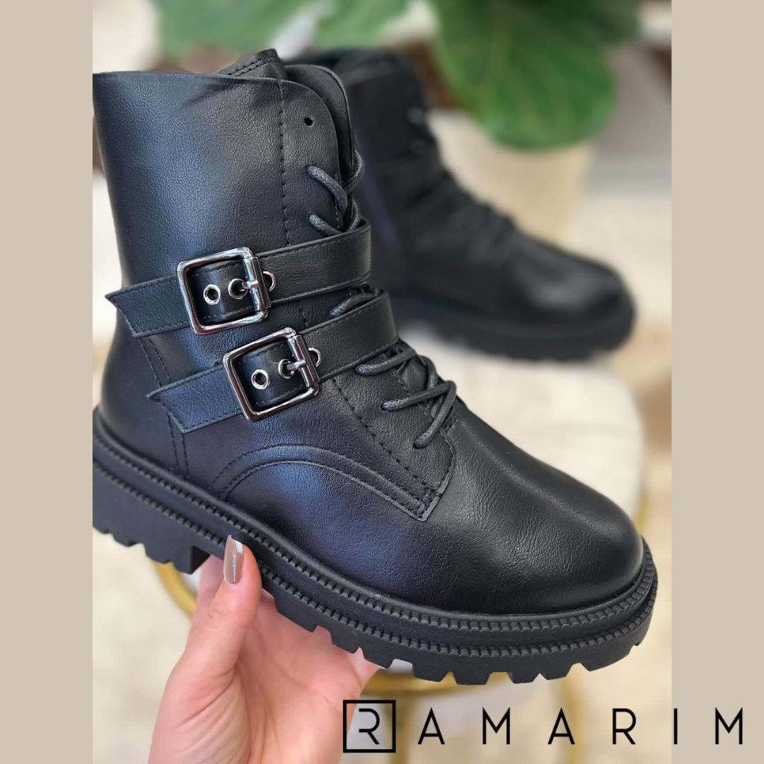 Coturno Casual Feminino Fecho Em Zíper Lateral Ramarim