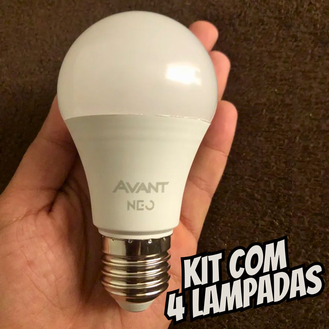 Kit 4 Lampadas Led Smart Inteligente Wi Fi Alexa Google 10w Rgb E27 Cod: 290028177-4 Avant Neo