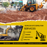 A complete site demolition in Yelahanka was done today