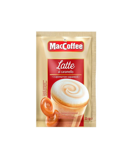 8887290146227 Кофе Maccoffee Latte Al Caramello 3В1 22 Г Пак.20 .jpg