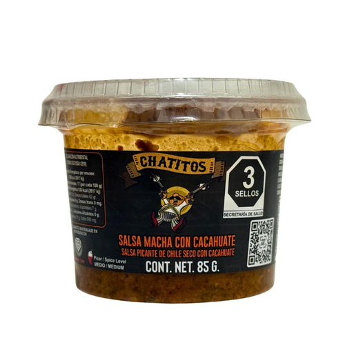 Salsa Macha con Cacahuate Chatitos 85g.png