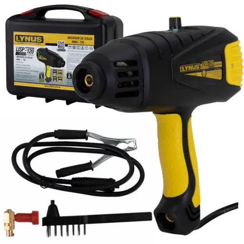 Inversora de solda 120A tipo pistola para eletrodo e TIG LISP 120 Power Lynus 230.webp
