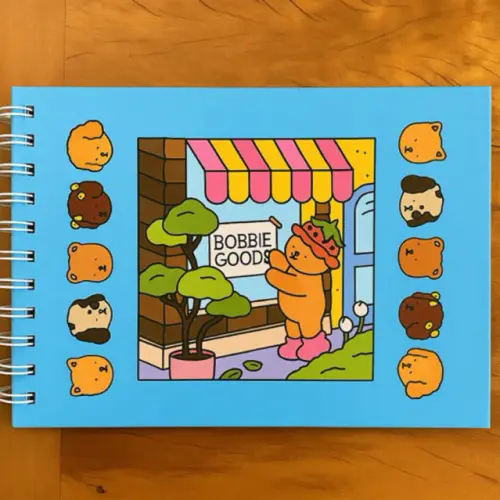 Caderno Bobbie Goods Capa Dura para Colorir 50 Folhas – Criativo e Divertido 15.webp