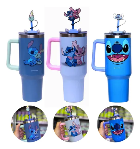 Canecão Tumbler Stitch 1,2l Térmico 12h Pingente Inox Disney 32.webp