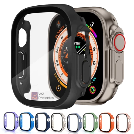 Capa Case Bumper Pelicula Vidro Protetor tela Compativel com Smartwatch e Apple Watch 4.webp