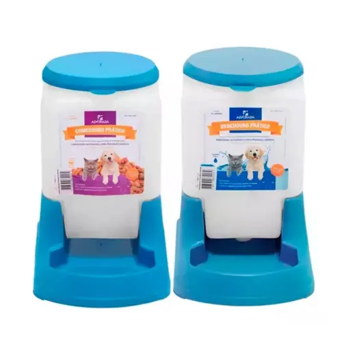 Kit Comedouro E Bebedouro Pequeno Pet 3 Litros Automático 18.webp