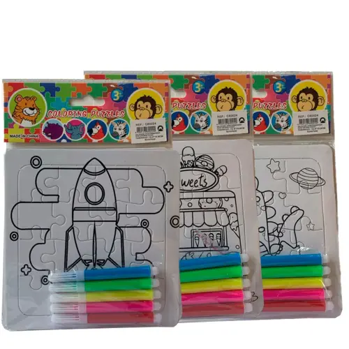 Kit Quebra Cabeça Para Pintar com Canetinha 10.webp