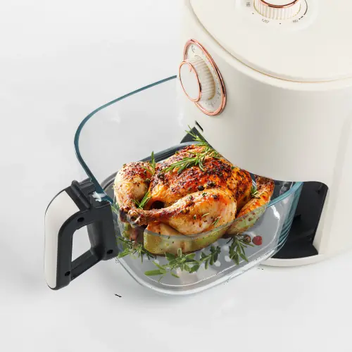 OKICASA Fritadeira de Ar 220 V Inteligente 360 ° Fritadeira de Vidro Transparente Panorâmica e Gross.webp