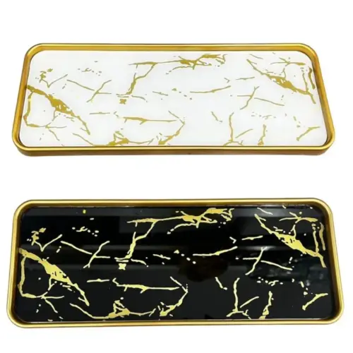 Bandeja Retangular Espelhada Banheiro Lavabo Bandeja Decorativa Multiuso Decoração Casa 8.webp