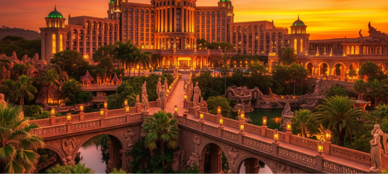 The Palace of the Lost City at Sunset