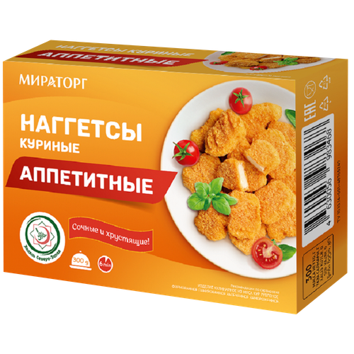 4630056983468 389066 НАГГЕТСЫ МИРАТОРГ КУРИНЫЕ АППЕТИТНЫЕ 300ГР КОР.png