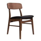 Set 2 sillas de comedor Tripoli asiento color Negro (4)