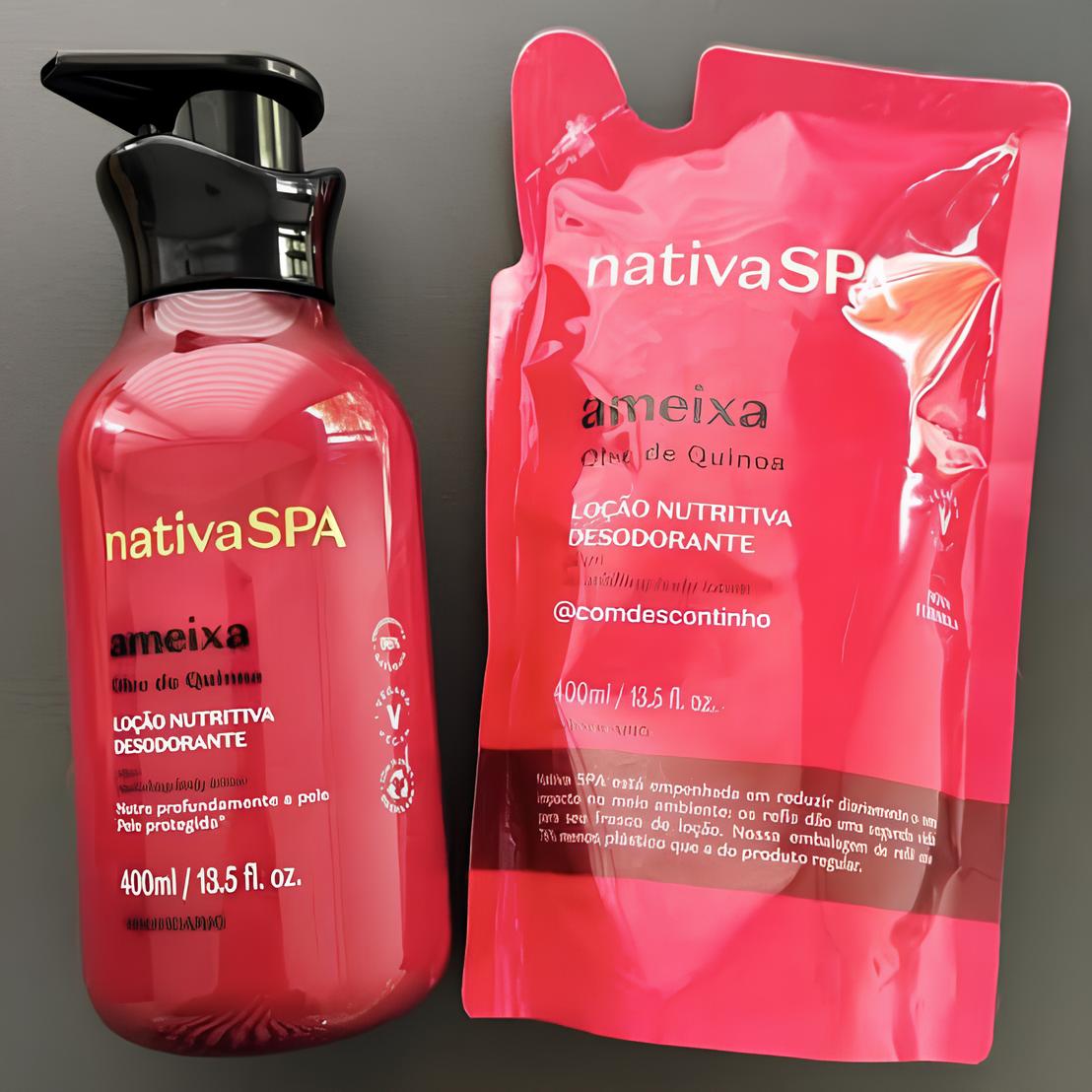 Kit Nativa Spa Ameixa: Loção Corporal 400ml + Refil 400ml
