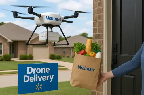 Walmart has officially begun piloting drone deliveries, starting in Bentonville, AR.webp