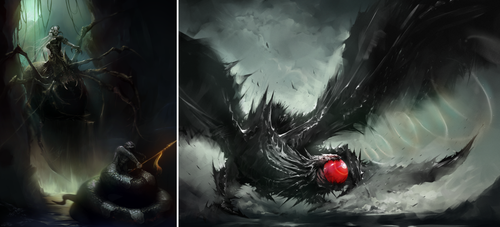 Commissions I made for poster. :D