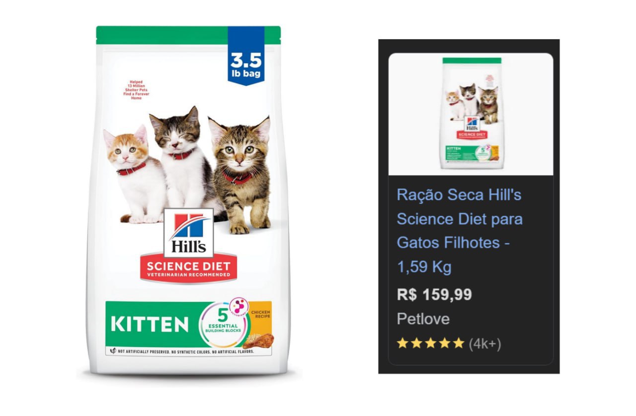 Hill’s Science Diet, Ração, Gatos Filhotes, Frango, 1,58 kg