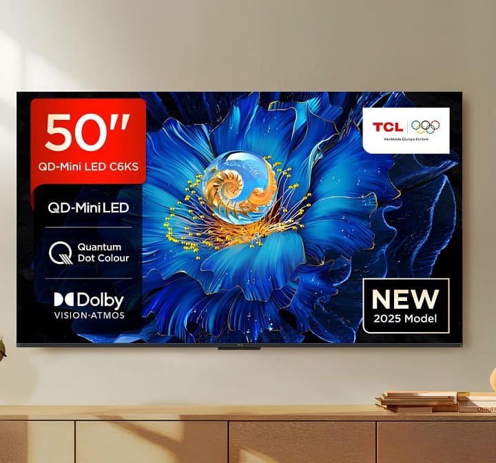 TCL 4K QD-Mini LED TV 50“ C6KS GOOGLE TV DOLBY VISION E DOLBY ATMOS