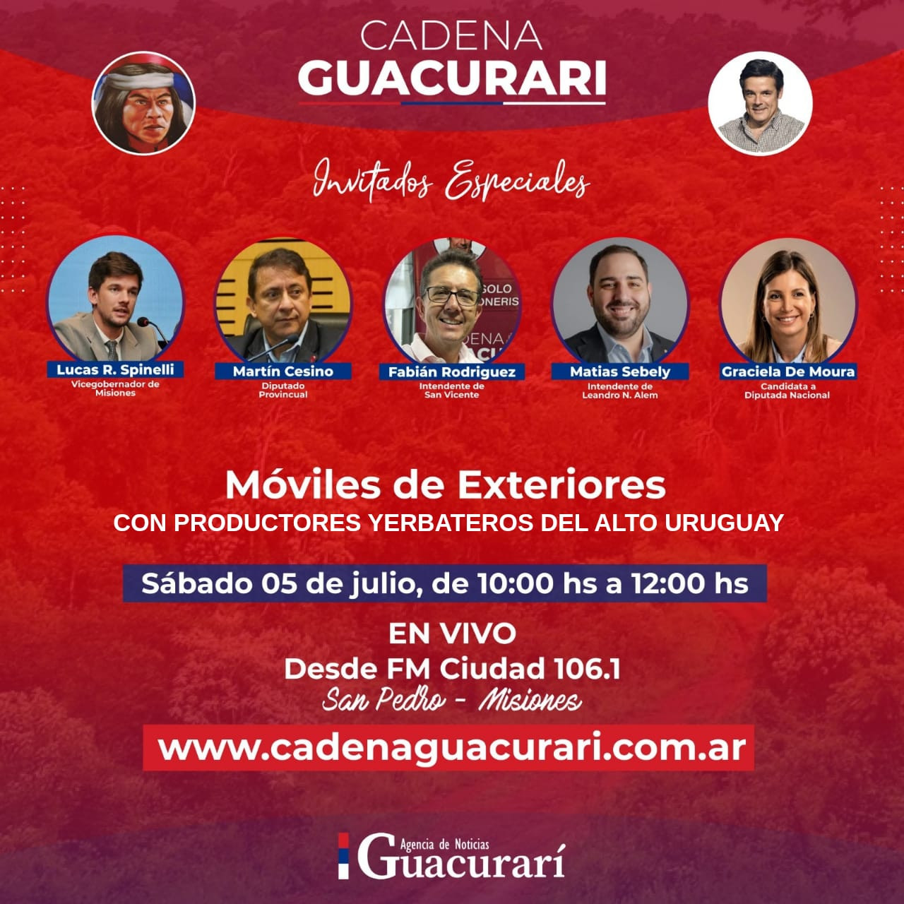 Cobertura especial de Cadena Guacurarí con productores yerbateros del Alto Uruguay