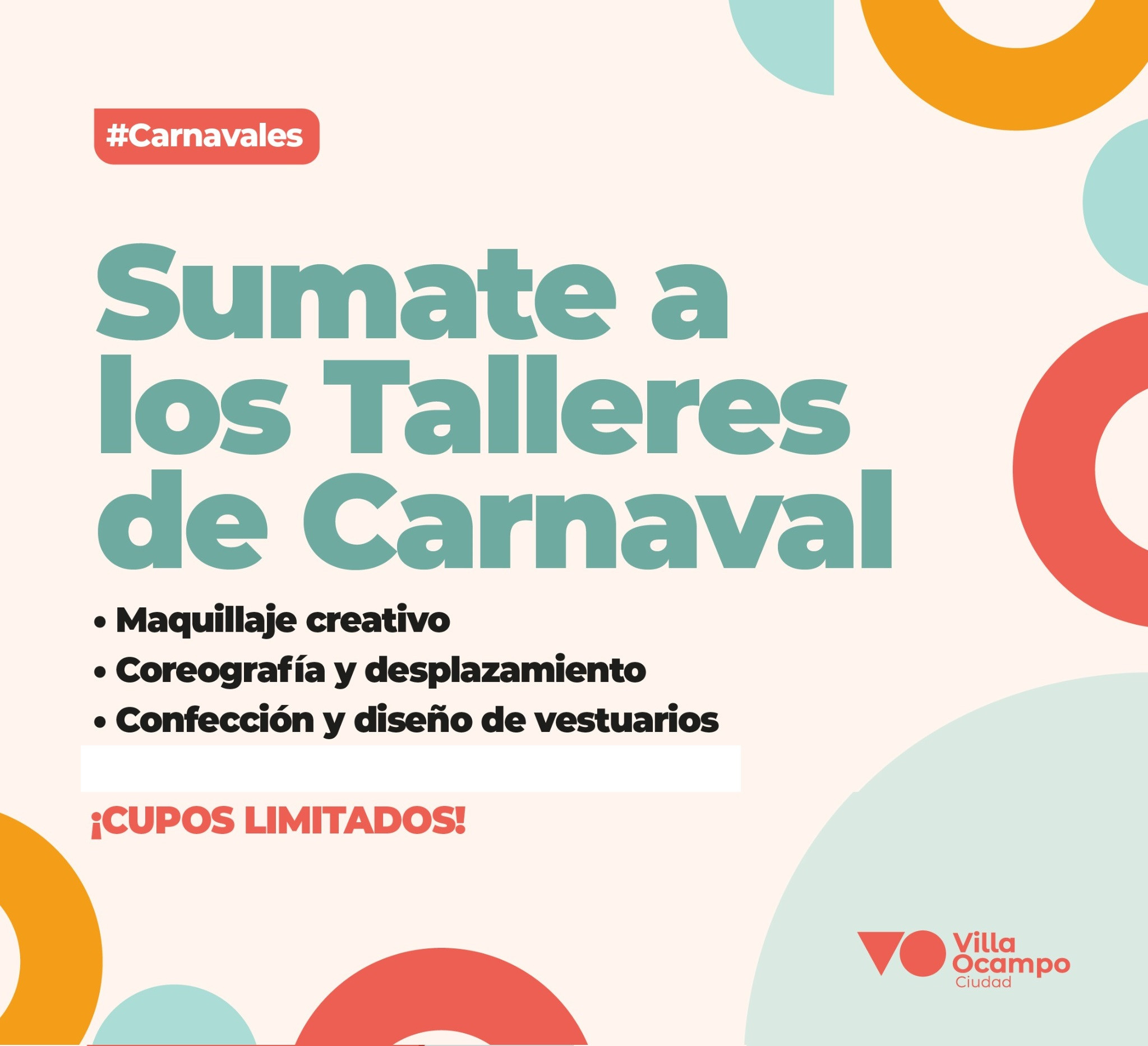 talleres de carnaval.jpg En Villa Ocampo Ofrecen Talleres de Capacitacion Para Comparsas