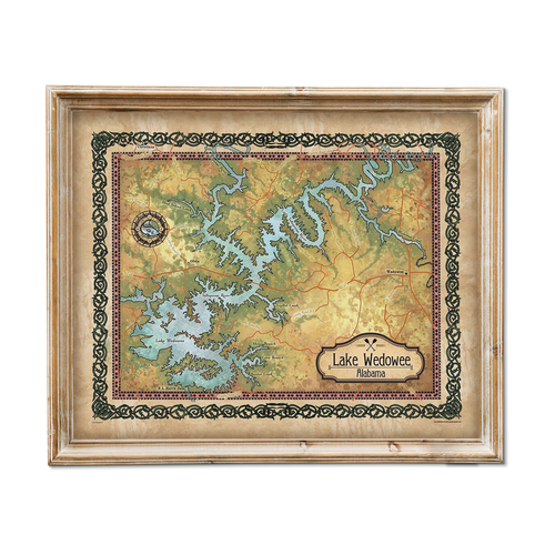Lake Wedowee Alabama Map Art main image.png