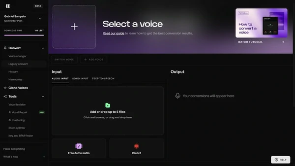Interface da ferramenta Kits