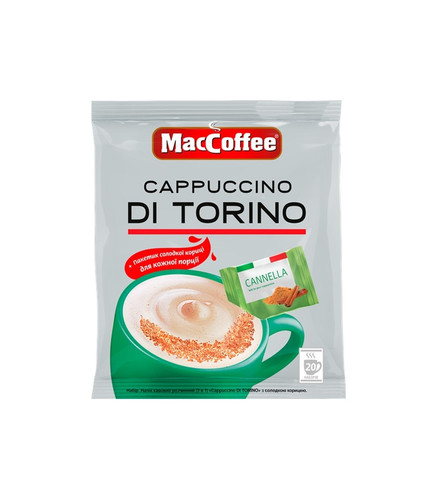 8887290002233 КОФЕ MACCOFFEE DI TORINO CAPPUCCINO КОРИЦА 3В1 25,5 Г ПАК. .jpg