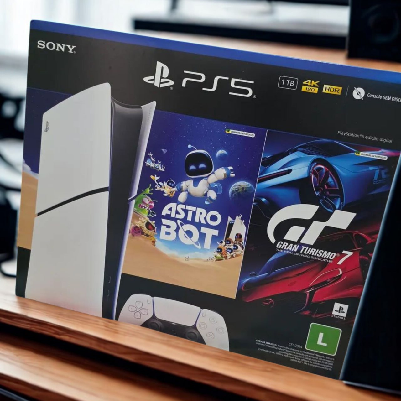 PlayStation 5 Slim Edição Digital 1TB 1 Controle Sony com 2 Jogos – Branco
