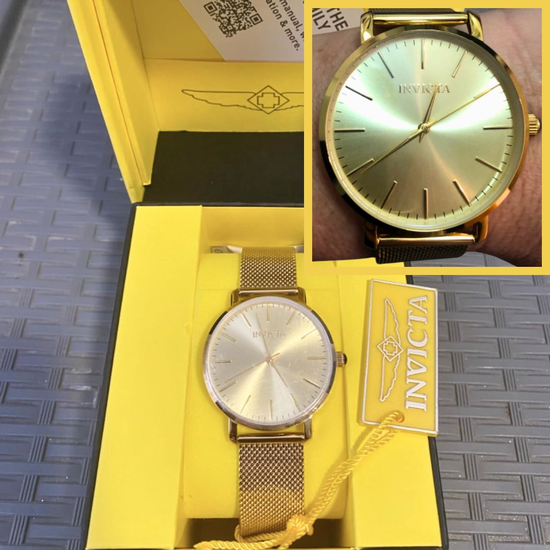 Relógio feminino Invicta Angel Quartz com pulseira de aço inoxidável