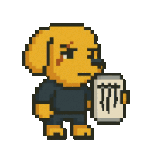 dog drinking monster.gif