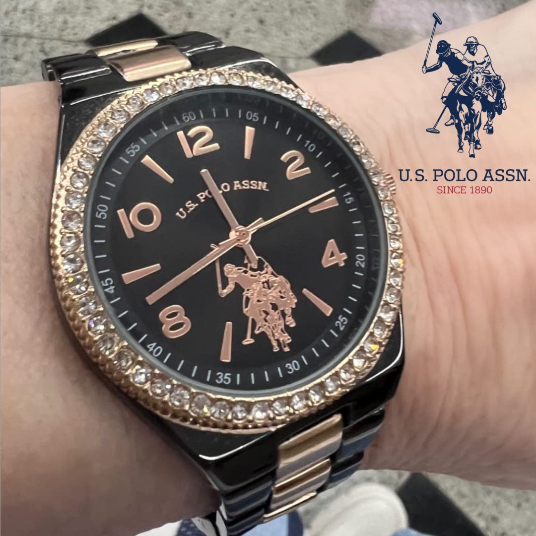 Accutime U.S. Polo Assn. Relógio feminino, multicolorido, Multicor, Clássico Accutime U.S. Polo Assn. Relógio feminino, multicolorido, Multicor, Clássico