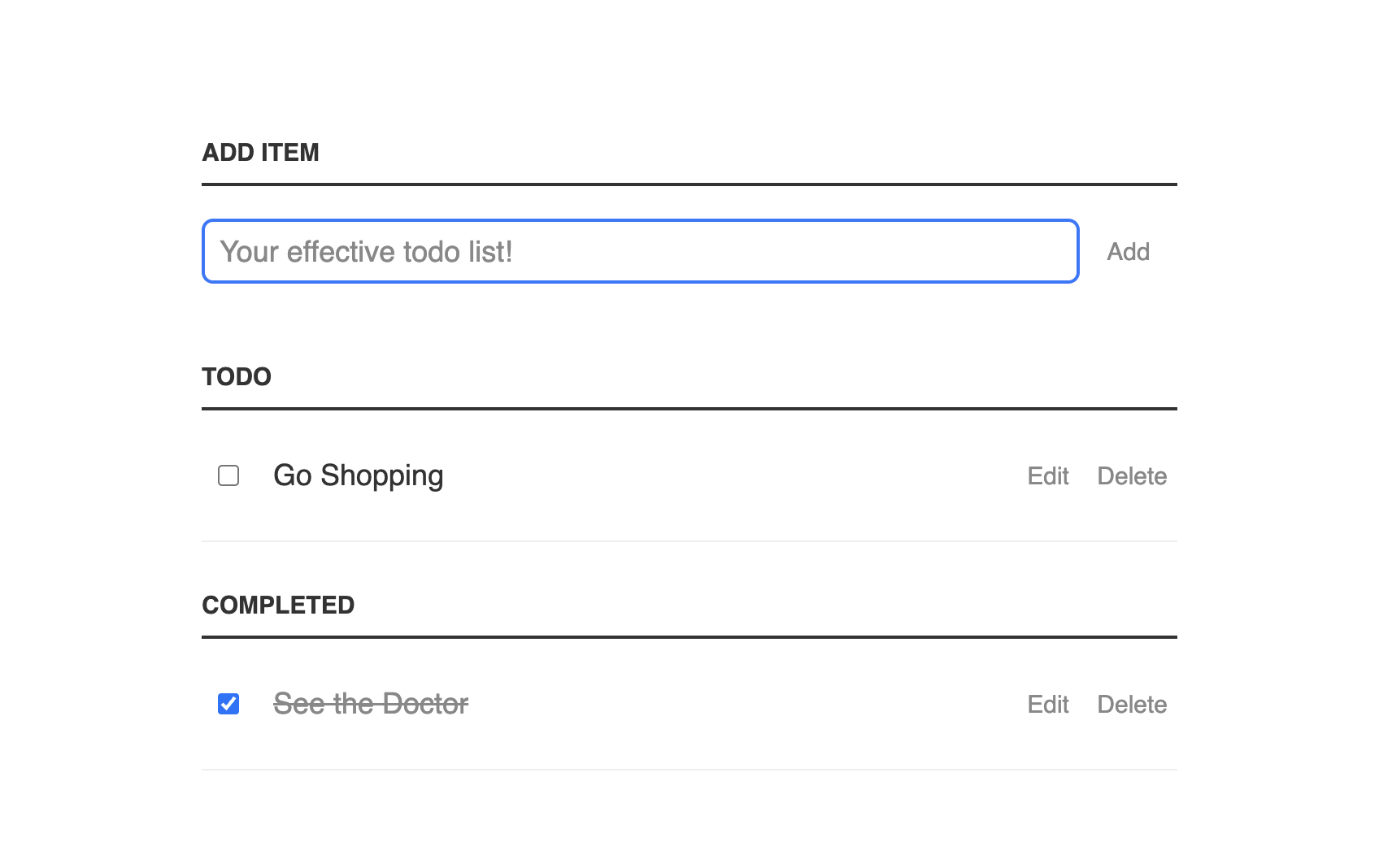 Interactive Todo List