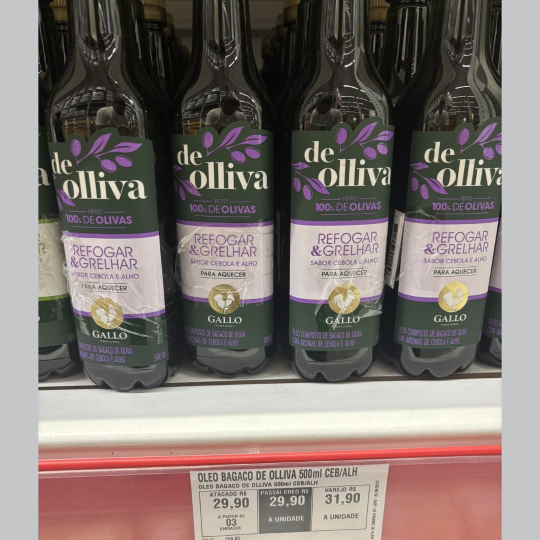Azeite de Oliva Gallo De Olliva Cebola e Alho 500ml