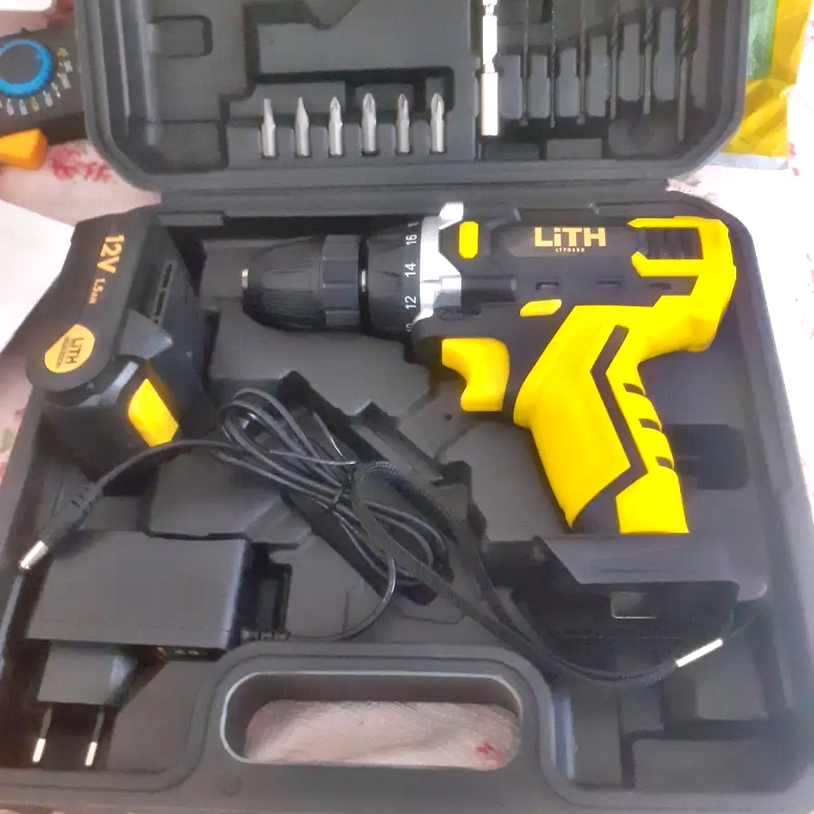 Parafusadeira Furadeira 3/8 Pol Bat. 12v Maleta E Acessórios