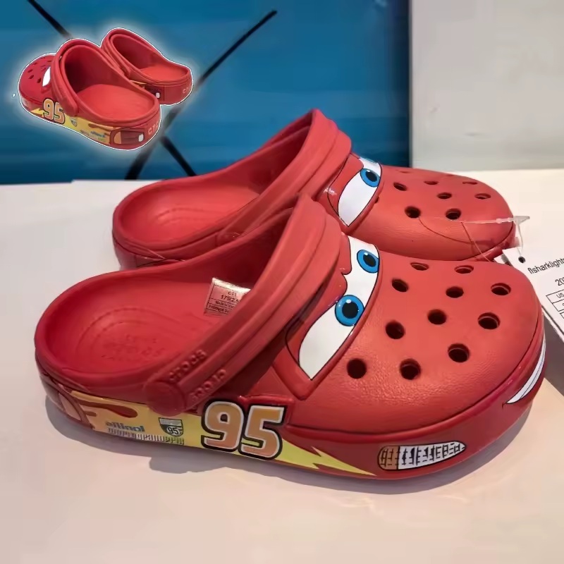 Lightning McQueen Pixar Sandálias Impermeáveis e Respiráveis para Tornozelo Disney Beach Shoes – MINISO
