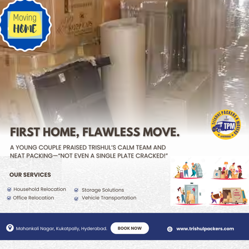 A young couple just moved into their first home in Miyapur