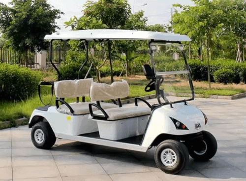 Stylish 4 Passenger Golf Cart for Island Adventures.gif