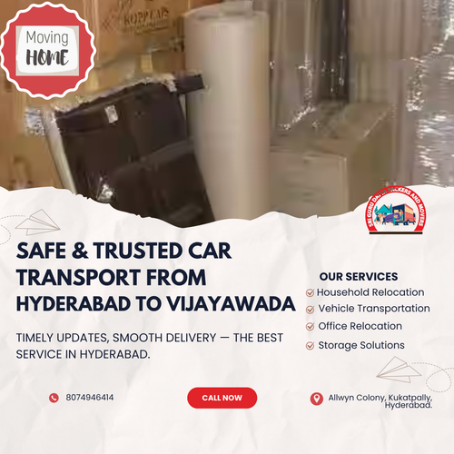 Safe car delivery with full updates. Reliable transport to Vijayawada.