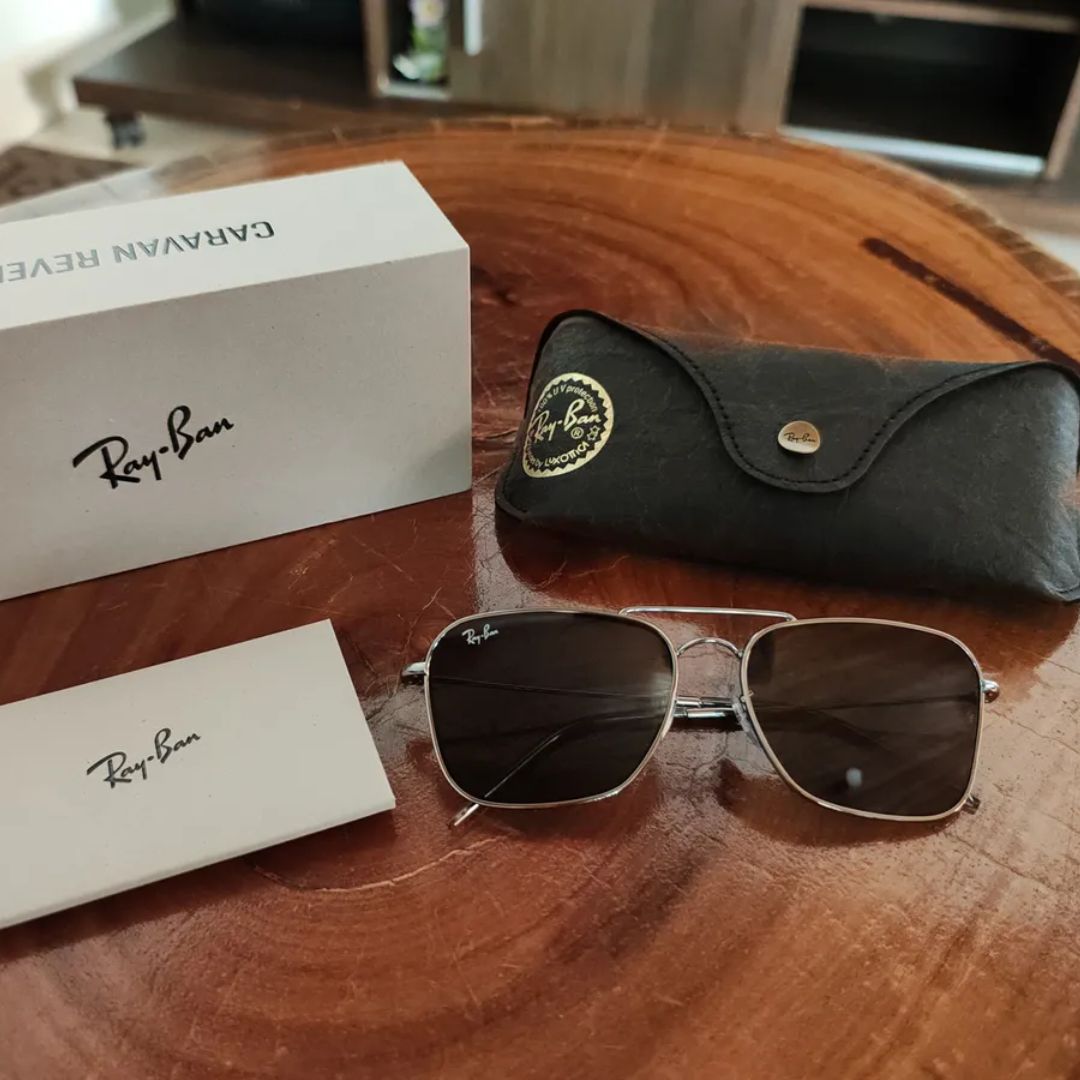 Óculos De Sol Caravan Reverse Chumbo Ray-ban