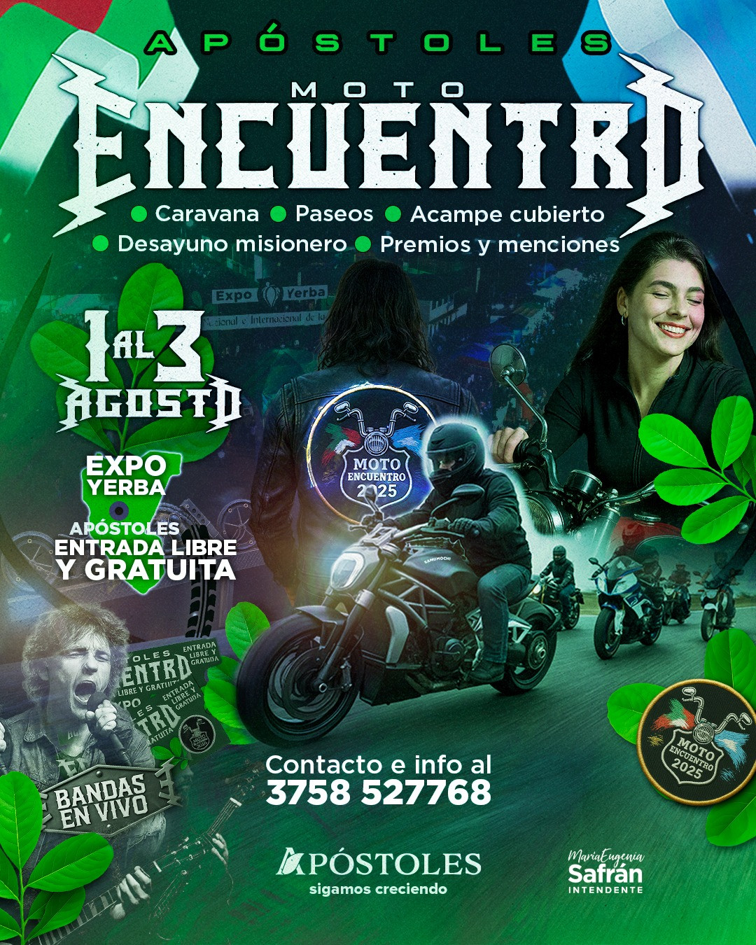 Dos ruedas, una pasión: se viene el Motoencuentro en la ciudad de Apóstoles.