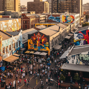 Street art and vibrant buildings in Maboneng Precinct