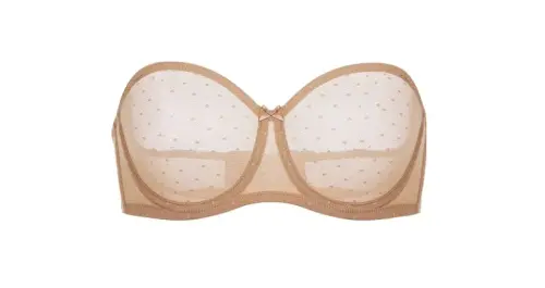 DOBREVA Women's Strapless Bra See Through Sheer Underwired Bras Unlined Plus Size 11zon.webp