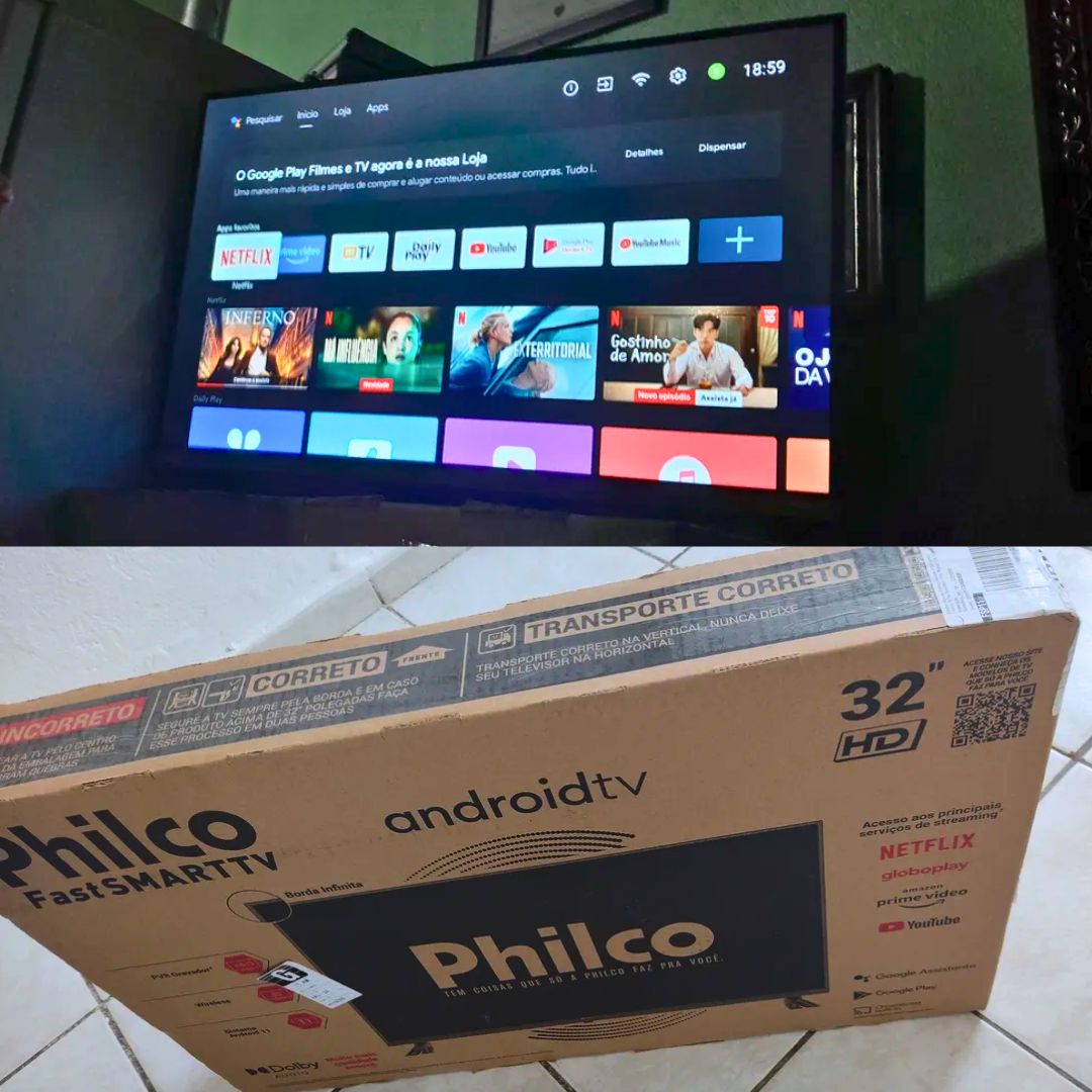 Smart Tv Philco 32 Led Android Hdr10 Bluetooth Hdmi P32saa
