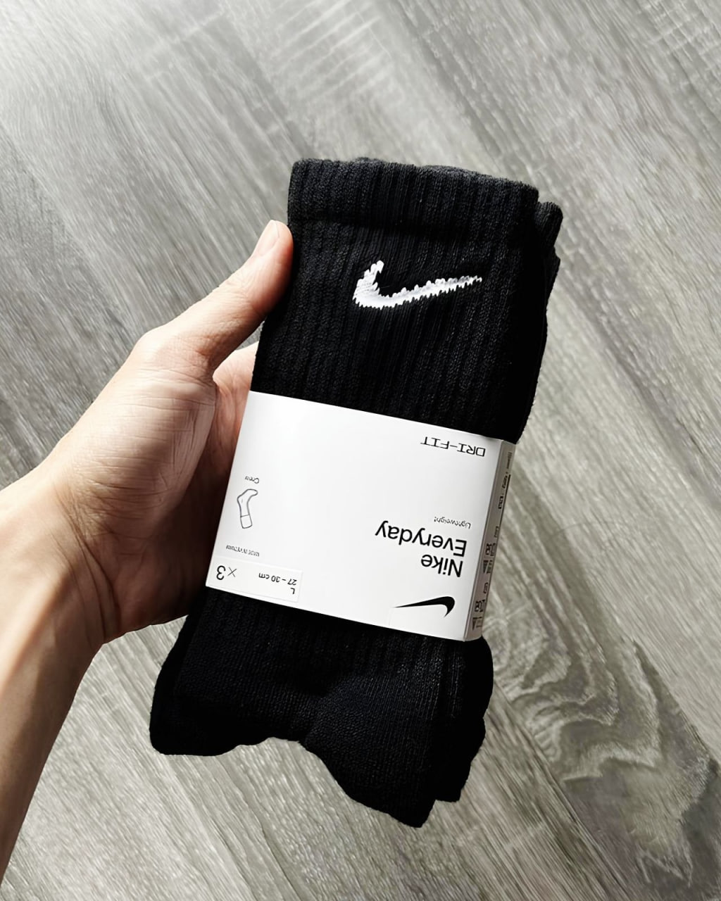 Meia Nike Cano Alto Everyday Cushion Pacote C/ 3 Pares – Preto