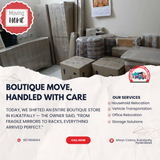 Today we shifted a boutique store in Kukatpally.