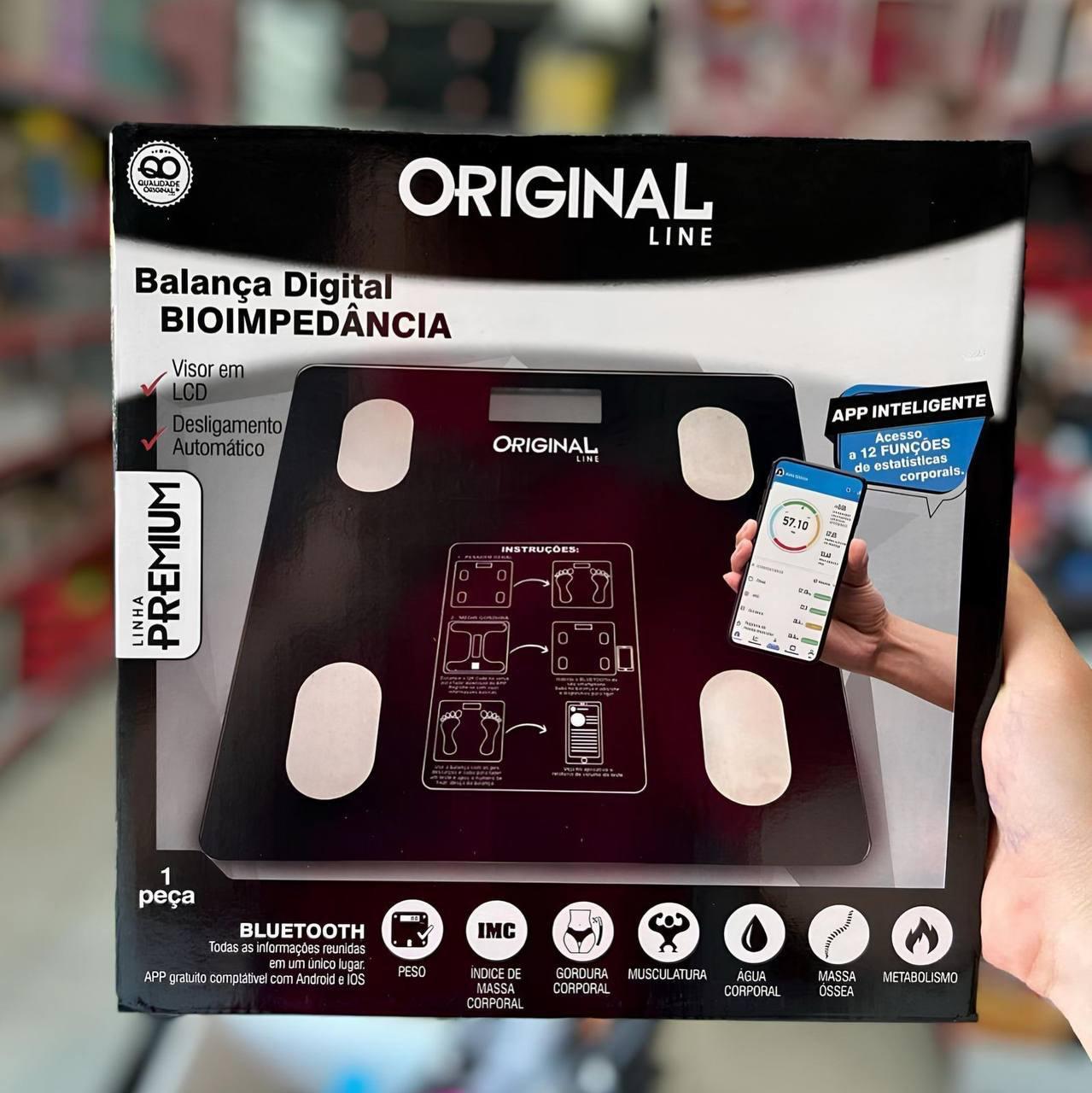 Original Line Premier balança corporal digital até 140kg cor preto