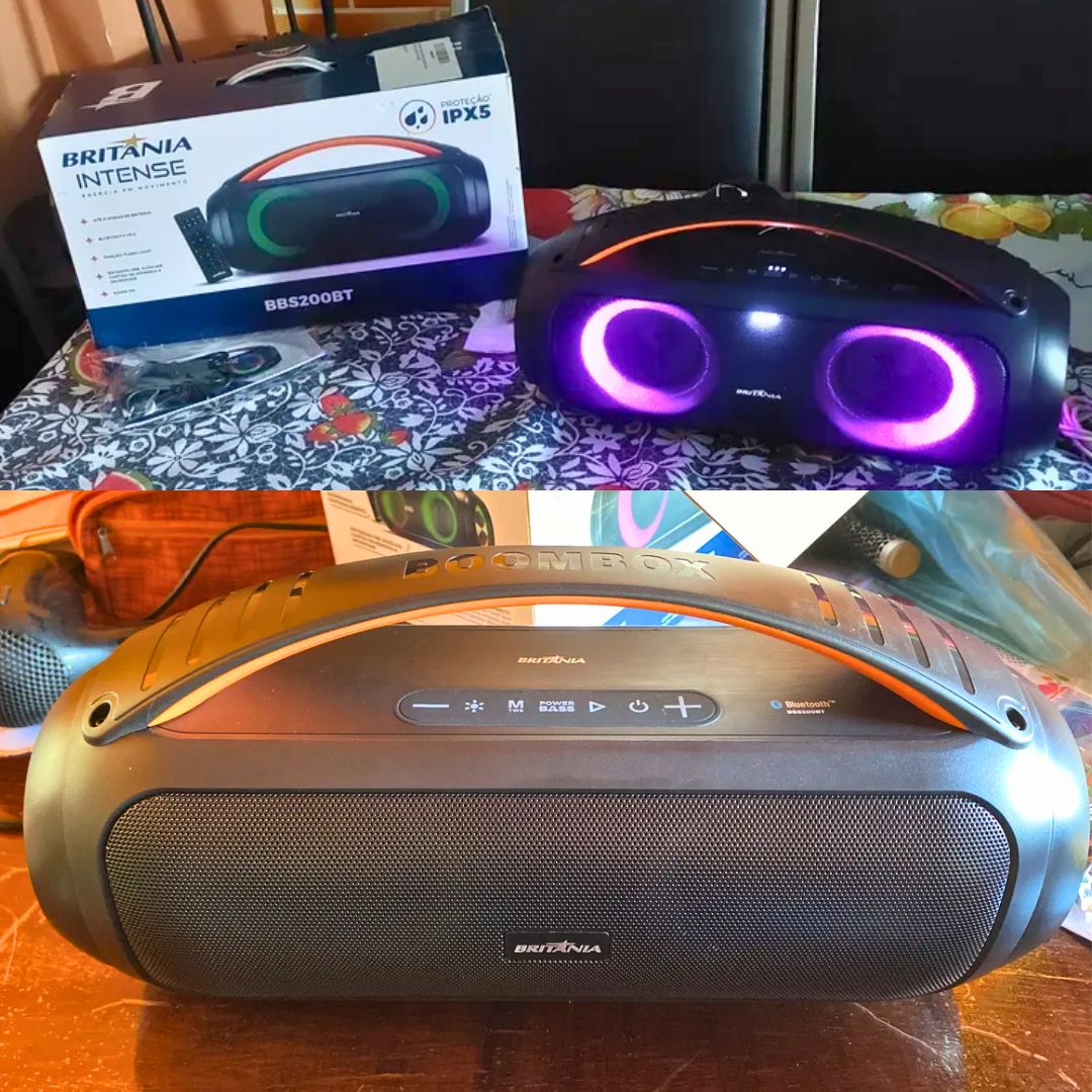 Speaker Extreme Britânia Bbs200bt Flash Lights Tws 200w 127/220V