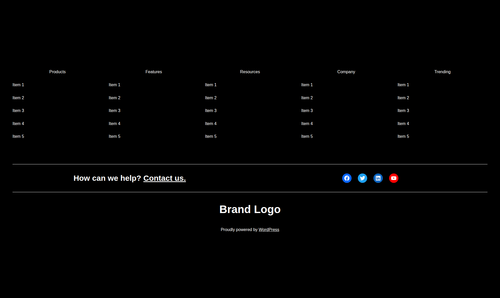brand presence highlighted footer with five columns.png