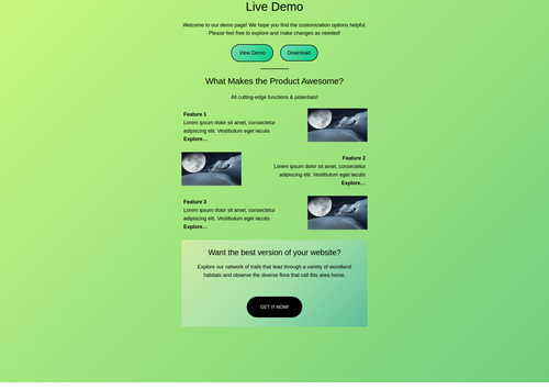 demo page with features.png